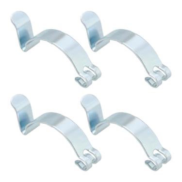 Imagem de OTOTEC 4 peças de clipes de mola de filtro de ar de carro prateados clipes de filtro de ar de carro clipe de caixa adequado para a maioria dos filtros de ar de carro braçadeira de caixa de limpeza