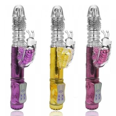 Imagem de Vibrador rotativo vai e vem com 36 nível de pulsação e estimulador vip