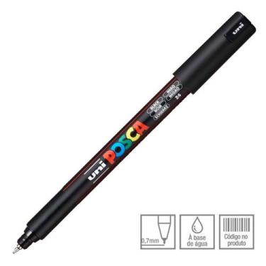Imagem de Marcador Posca Uni-ball Pc-1mr Preto 24 59.1402 1 ed - Uni Ball
