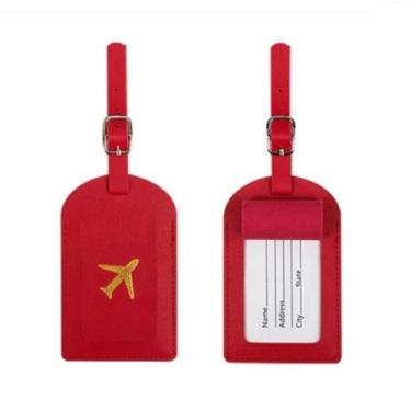 Imagem de Tag De Mala Identificador De Mala - Couro Plutônio Premium - Viagem, V