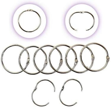 Imagem de Argola para Encadernação Fichário 20mm Prateada 20 Unidades - Maison D