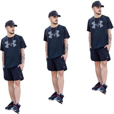 Imagem de Kit 3 Shorts Tactel Elastano Agua Praia Verão   398 - KSFRENTS, 3 pret