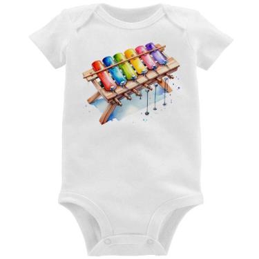 Imagem de Body Bebê Xilofone - Foca na Moda, Branco, P