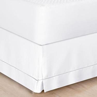 Imagem de Saia Pra Cama Queen Casal Luxuosa 100% Algodao Ponto Palito - JM ENXOV