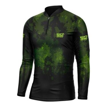 Imagem de Camiseta Pesca Camisa Masculina Combate Brasil Camuflada Peixe  Proteç