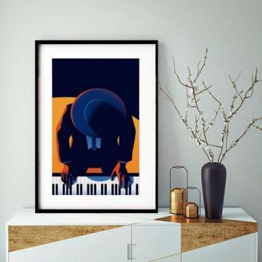 Imagem de Quadro Decorativo Jazz Piano 60x48cm - Quadros On-line