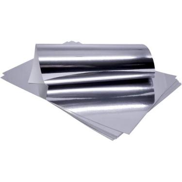 Imagem de Papel Laminado A4 250g Prata Lamicote Masterprint - 10 Folhas