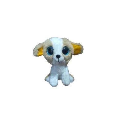 Imagem de Brinquedo de Pelúcia Cachorro Bege e Branco - Ty Rara