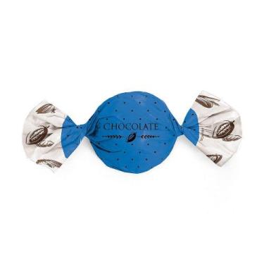 Imagem de Papel Trufa 14,5x15,5cm - Cacau Azul - 100 unidades - Cromus - Cromus 