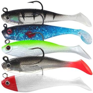 Imagem de Kit 5 iscas artificiais realista p/tucunaré robalo lambari - SWG, Colo