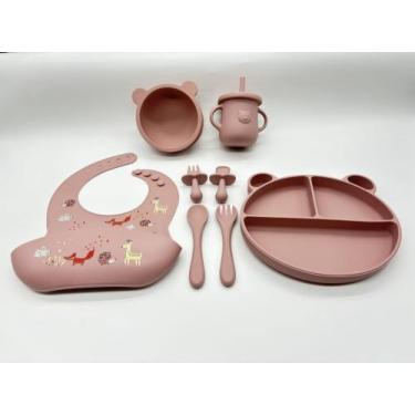 Imagem de Kit de Alimentação Infantil Estampado Formato de Ursinho - SE504 - BUB