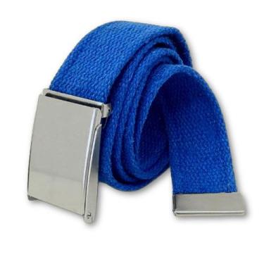 Imagem de Cinto Hipica Lona com Fivela de Pressão, Azul royal, 145
