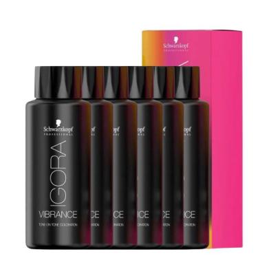 Imagem de Schwarzkopf Igora Vibrance 6x 4/0 Castanho Medio, UNICA