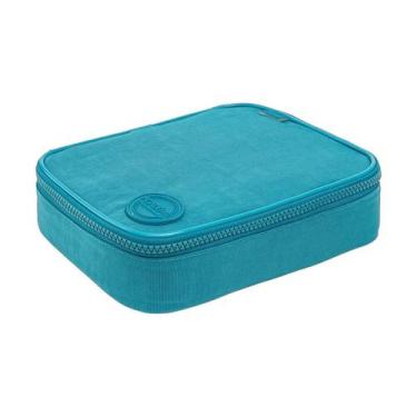 Imagem de Estojo Box Organizador Académie Tilibra Grande Turquesa Material Escol