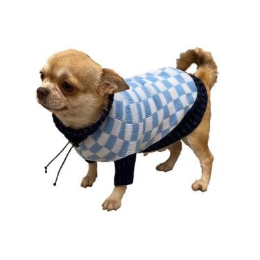 Imagem de Roupinha Pet Tricot Jacq Elast - Katlen Tricot, Azul claro, M