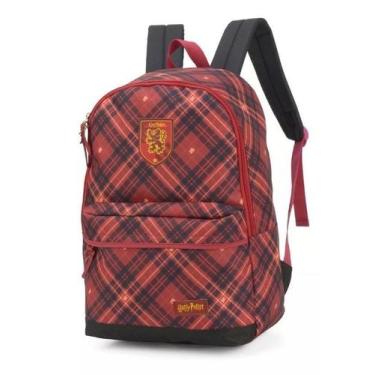 Imagem de Mochila Mala Escolar Grifinoria Harry Potter Hogwarts Xadrez Preta - L