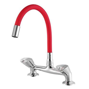 Imagem de Misturador De Mesa Para Cozinha Bica Moldável 3006 Angra Meber Meber Vermelho