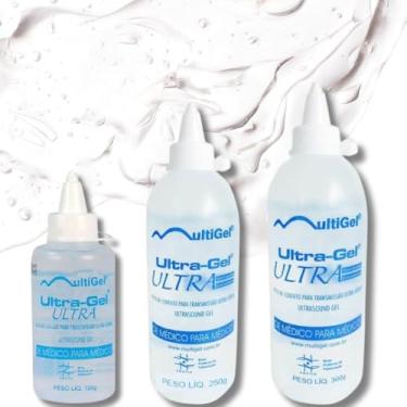 Imagem de Gel Condutor para Ultrassom Frasco Gel de Contato Inodoro Incolor Clínica Multigel Unidade (300GR)