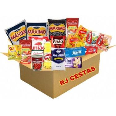 Imagem de Cesta Básica Pequena Barata Com Higiene Pessoal 17 Itens - Dav.Net