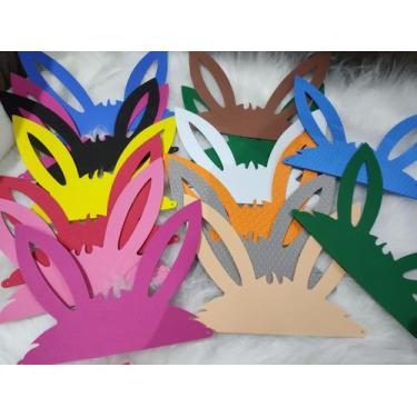 Imagem de Máscara EVA páscoa coelho festas 100 UNIDADES Eva infantil - Mavin