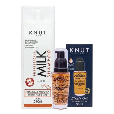 Imagem de KIT KNUT Shampoo Milk 250 ml + Elixir Camelina e Ojon 35ml