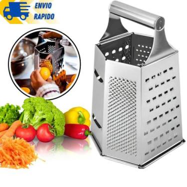 Imagem de Ralador em Inox 22Cm 6 faces N9 Fatiador Profissional Linha Garbo Rala