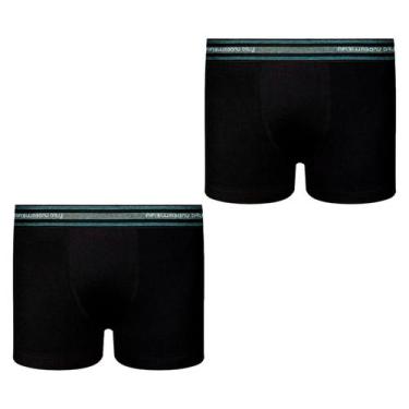 Imagem de Kit 2 Cuecas Boxer Infantil Lupo Box Criança Algodão Menino, Preto, G