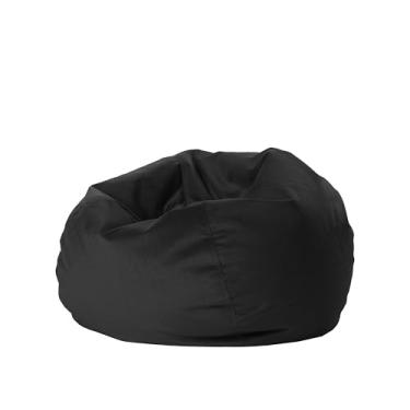 Imagem de Cadeira para pufe 76,2 cm, macia aveludada, móveis para crianças e adolescentes, perfeita para ler, jogar videogame ou relaxar - ônix