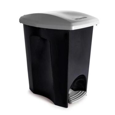 Imagem de Lixeira Plástica com Pedal 7L Banheiro Cozinha Lavabo Tampa Basculante
