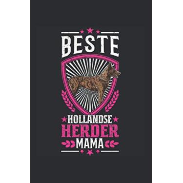 Imagem de Hollandse Herder Notizbuch: Hollandse Herder Mama Holländischer Schäferhund / 6x9 Zoll / 120 karierte Seiten Seiten