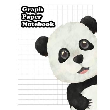 Imagem de Graph Paper Notebook: Cute Panda Graph Paper Notebook for kids, Graph Paper Notebook for Multiplication, Graph paper for math, Grid Paper Notebook, ... Math Composition Book for Elementary School