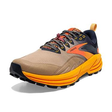 Imagem de Brooks Tênis de corrida masculino Cascadia 16 Trail, Zinnia/Eclipse/Nomad, 8