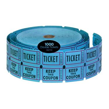 Imagem de Tíquete de rifa: Rolo duplo de 1000 bilhetes (azul)