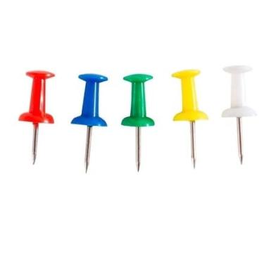 Imagem de Kit 100 Tachinha Colorida P Quadro Cortiça Mural Feltro Foto