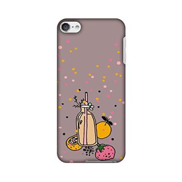 Imagem de AMZER Capa traseira rígida de encaixe com design feito à mão com capa de kit de limpeza de tela para iPod Touch 6ª geração - Fruit Affair - Cor ameixa HD, capa traseira ultra leve