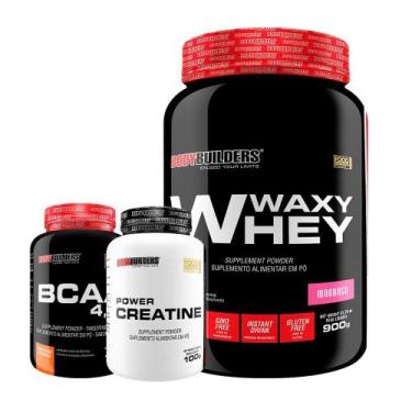 Imagem de Kit Waxy Whey 900G+ Bcaa 4,5 100G+ Power Creatina 100G - Bodybuilders