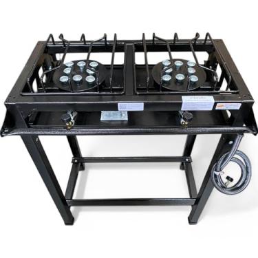 Imagem de Fogão Industrial 2 Bocas Preto Alta Pressão c/Mangueira e Registro Senior