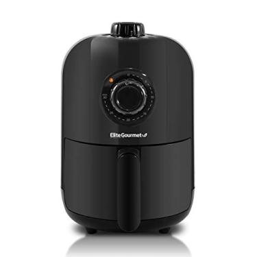 Imagem de Elite Gourmet EAF-1121X Pessoal 1,1 Qt. Compacta Fritadeira Elétrica a Ar Quente Sem Óleo - Panela Saudável, Temporizador e Controles de Temperatura, 1000W Preto