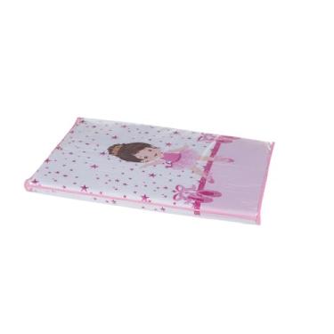 Imagem de Trocador de Fralda Estampado Para Bebê Com Capa Removível Bailarina Rosa