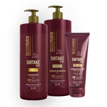 Imagem de Kit Bio Shitake Plus Reconstrução Nutritiva Shampoo Condicionador 1L Finalizador 200g