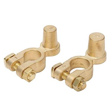 Imagem de 1 par SAE para conector de terminal de bateria de carro JIS, terminal de bateria de carro grampos de terminal de bateria positiva negativa superior terminal de bateria para automóvel