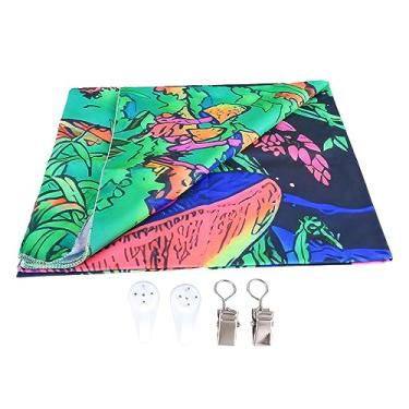 Imagem de Tapeçaria Reativa do Padrão Ocular, Arte de Parede de Cor Macia e Costura, para Quarto, Sala de Estar, sofá, Decoração de Parede Com Fácil Instalação, Leve (230x180cm / 91x71in)