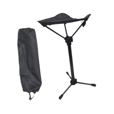 Imagem de oshhni Campo de camping banco dobrável cadeira pequena pé descanso pescando tripé portátil dobrável banquinho para churrasco para adultos viajar caminhada