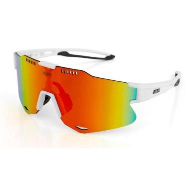 Imagem de Óculos de Sol HUPI Bari Branco - Lente Vermelho Espelhado, Branco