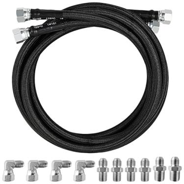 Imagem de Mupera Refrigerador de transmissão de linhas trançadas 6AN atualizado - Linhas de resfriamento de transmissão de nylon preto de 132 cm, compatível com TH350 700R4 TH400 NP-700RTL 3L80, para Chevy Ford