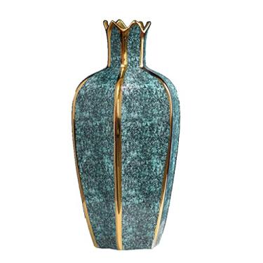 Imagem de Arranjo de flores criativo para sala de estar, decoração de casa, vaso seco de cerâmica, decoração floral para sala de estar (A 18 x 37 cm)