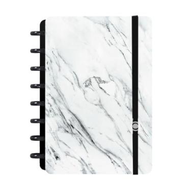 Imagem de Caderno Criativo Marmore Branco A4/A5 Disco Inteligente (Médio A5)