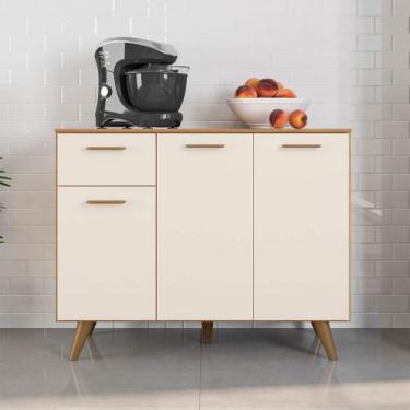 Imagem de Balcão 3 Portas 1 Gaveta Com Tampo Olinda - Poliman Móveis, Freijo e O