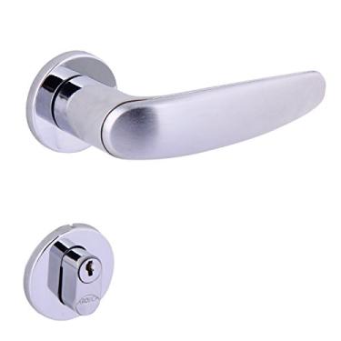 Imagem de Fechadura Polo Z Exterior com Detalhes Arouca Fechaduras Cromado Escovado