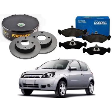 Imagem de Kit disco pastilha freio dianteiro fremax cobreq original ford ka 1.0 2007 A 2009
